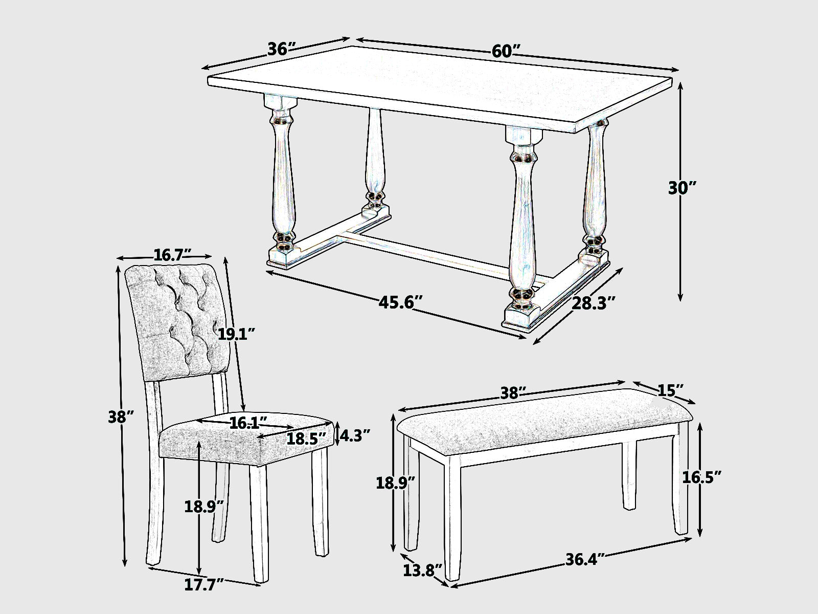 Duraster Goa Dining Table Set 6 Seater #8 - Image 5