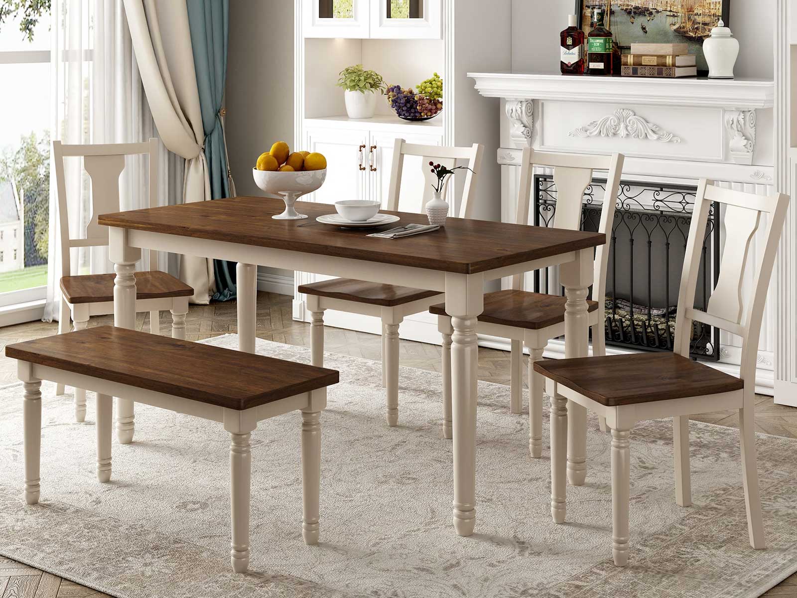 Duraster Novo Premium Dining Table Set 6 Seater with Bench #3 - Image 2