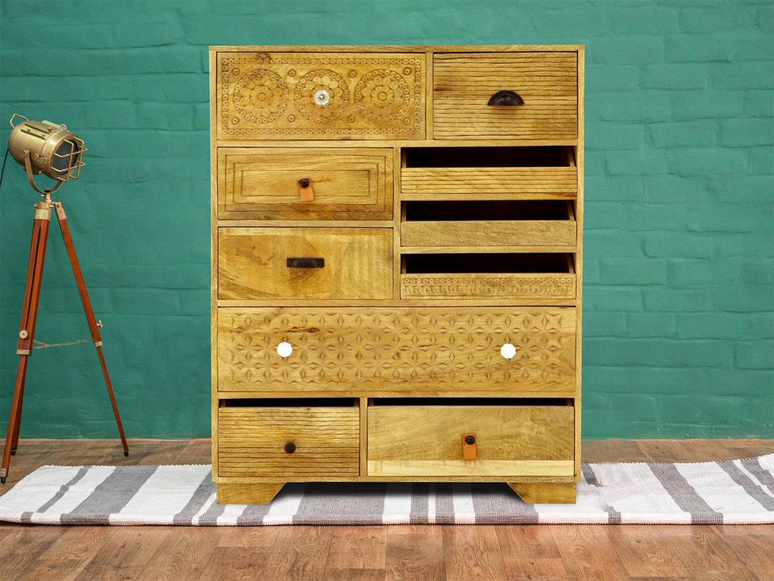 Ajenta Stylish Mango wood Chest of Drawer #2 - Duraster