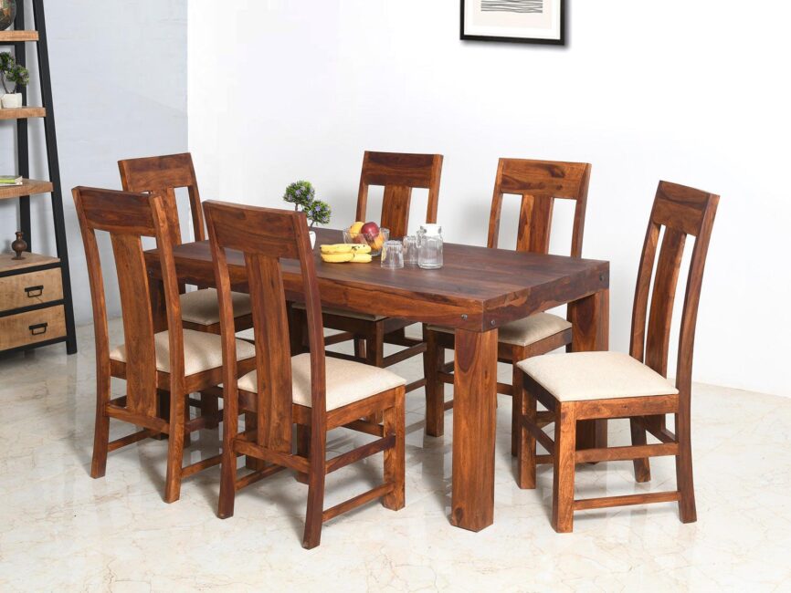 Amber Colonial Sheesham Wood Dining Set # 2 - Duraster