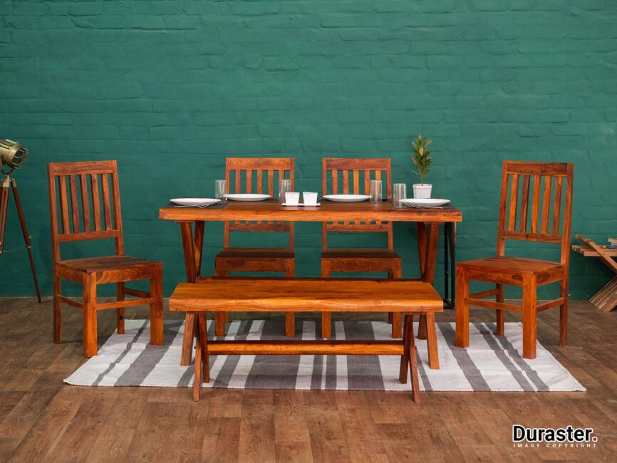 Aristocrat Solid Sheesham Wood 6 Seater Dining Set