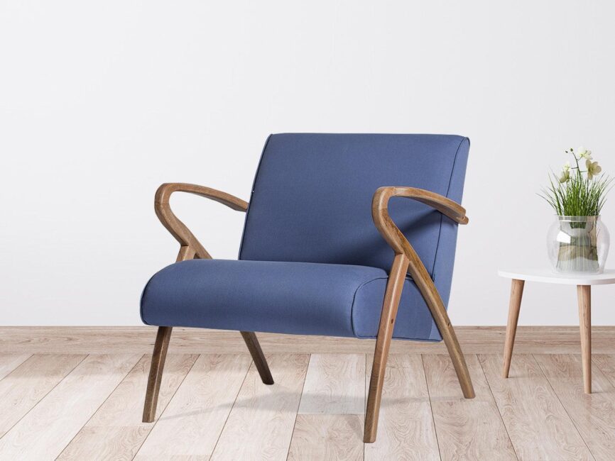 Elemantray Solid Wood Fabric Upholstered Chair #3 - Duraster