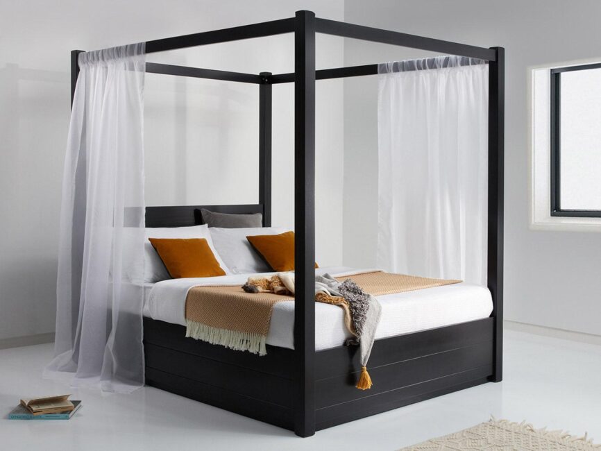 Tuscany Solid Acacia Wood Four-Poster Bed #4 - Duraster