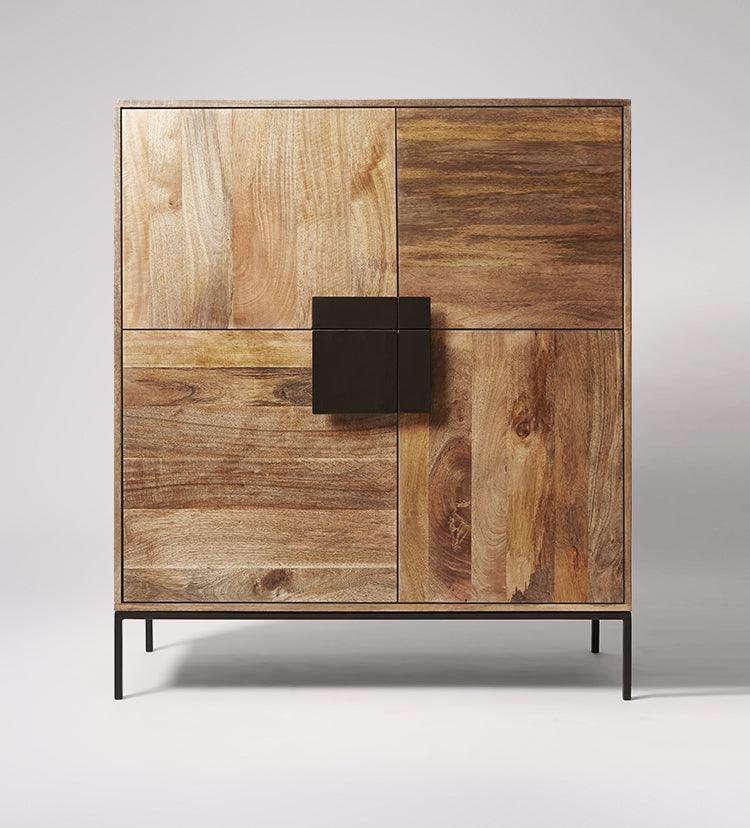 Versaw Cabinet, Mango Wood & Charcoal #6 - Duraster