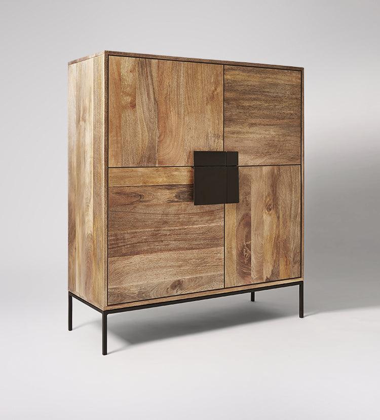 Versaw Cabinet, Mango Wood & Charcoal #6 - Duraster