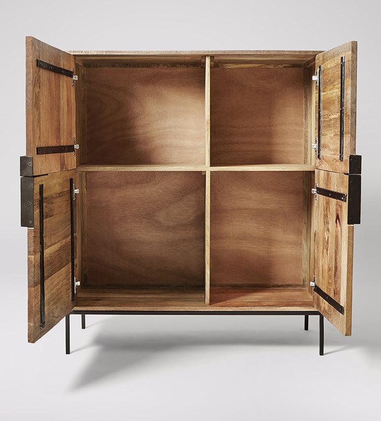 Versaw Cabinet, Mango Wood & Charcoal #6 - Duraster
