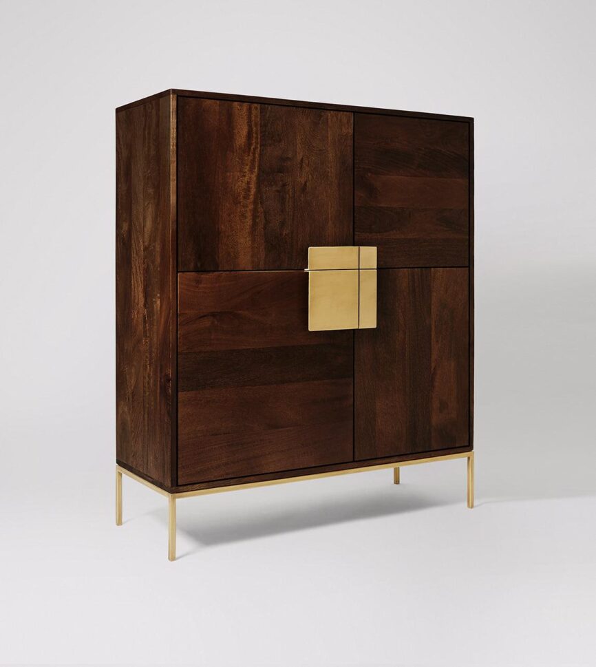 Versaw Cabinet Dark Walnut Mango Wood #3 - Duraster
