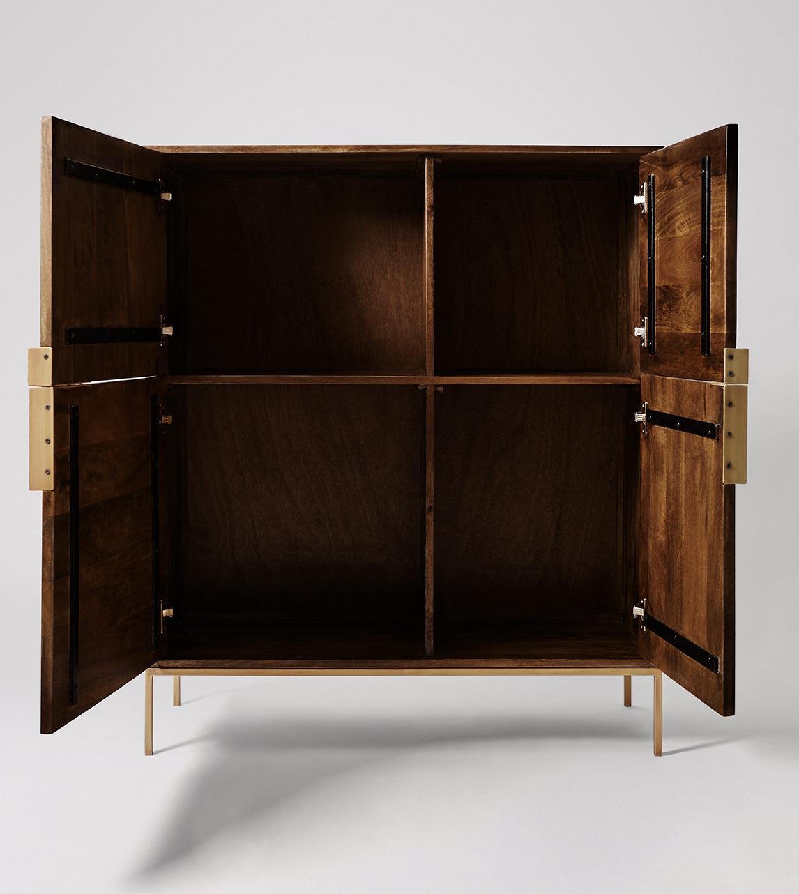Versaw Cabinet Dark Walnut Mango Wood #3 - Duraster