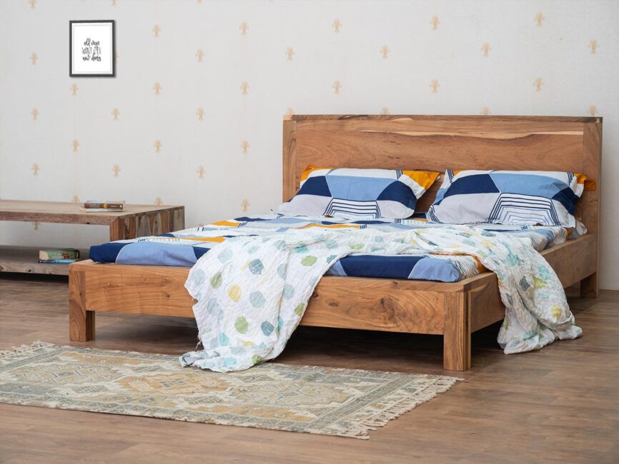 Eternal Minimalist Acacia Wood Bed #1 - Duraster