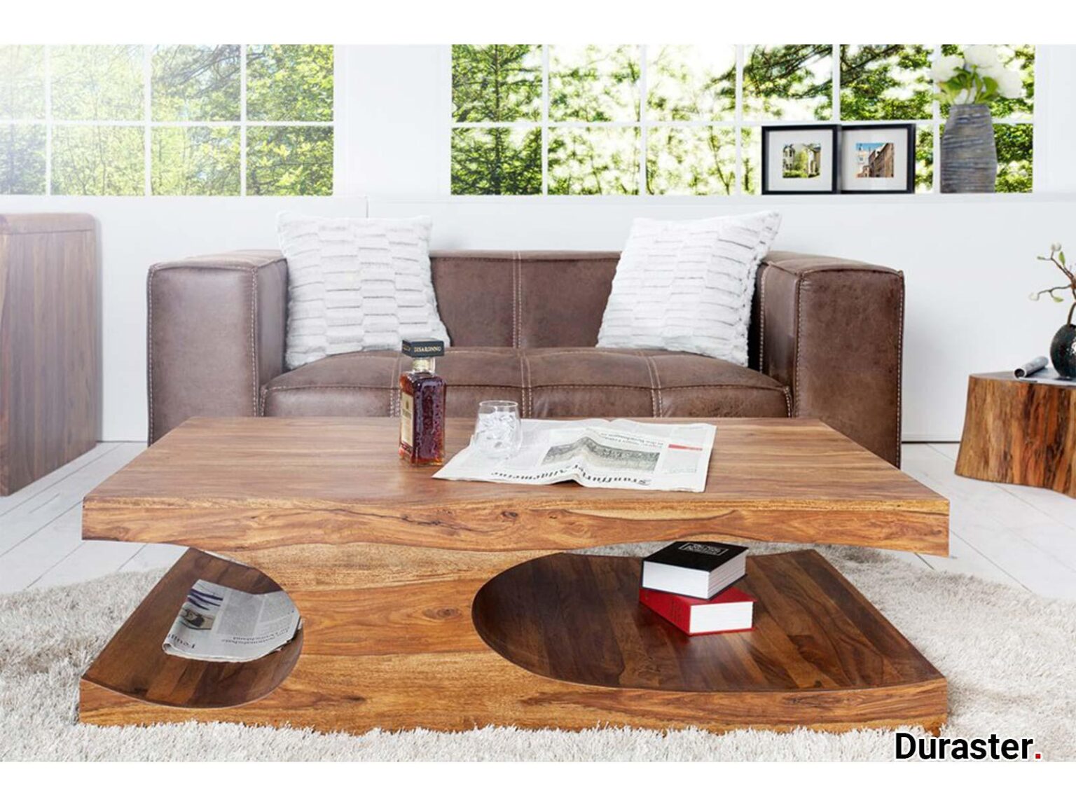 Buckingham Modern Sheesham wood Coffee Table #1 - Duraster