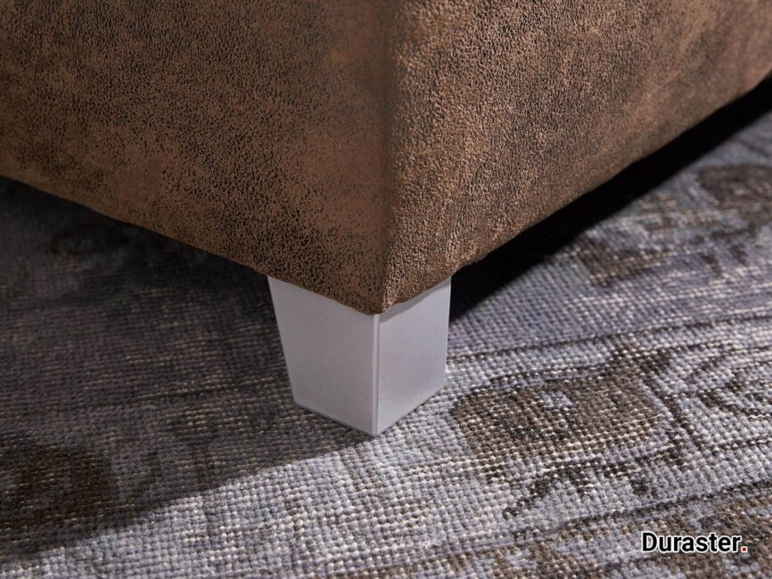 Norwich Vintage Brown Buff Leather Ottoman #30 - Duraster