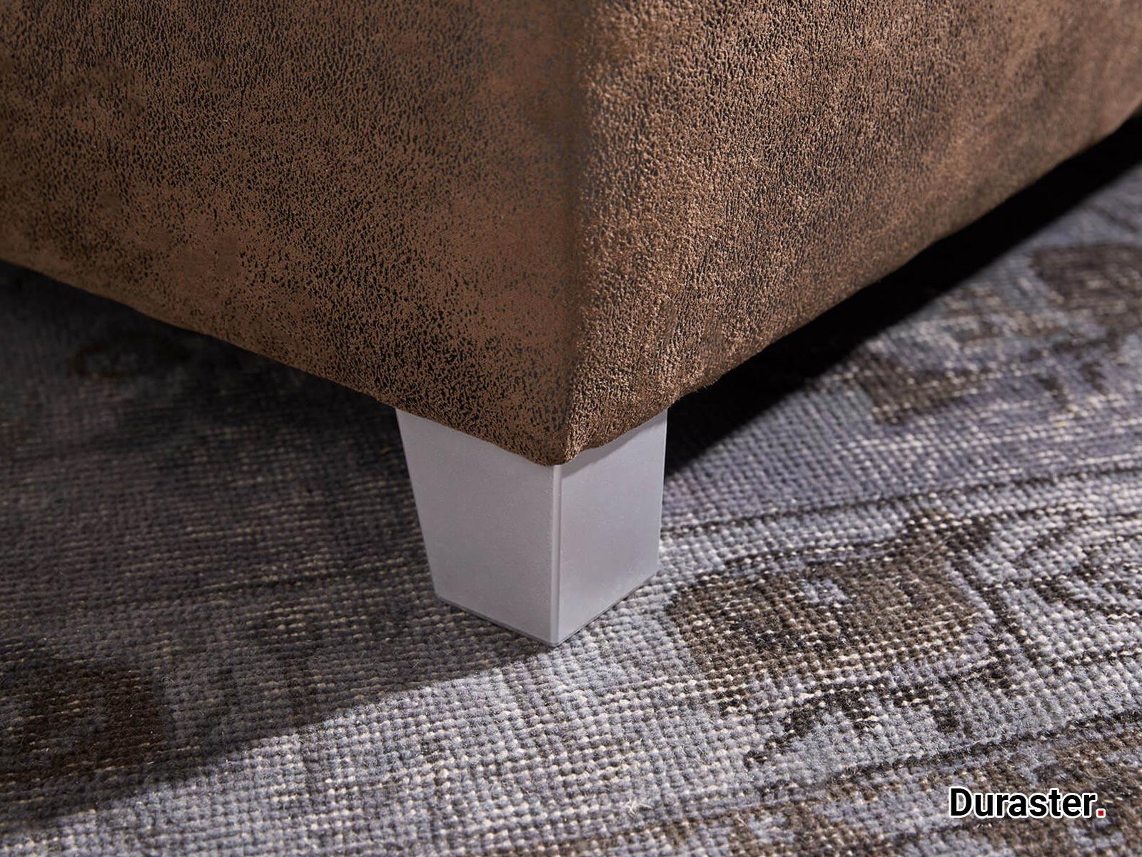 Norwich Vintage Brown Buff Leather Ottoman #30 - Duraster