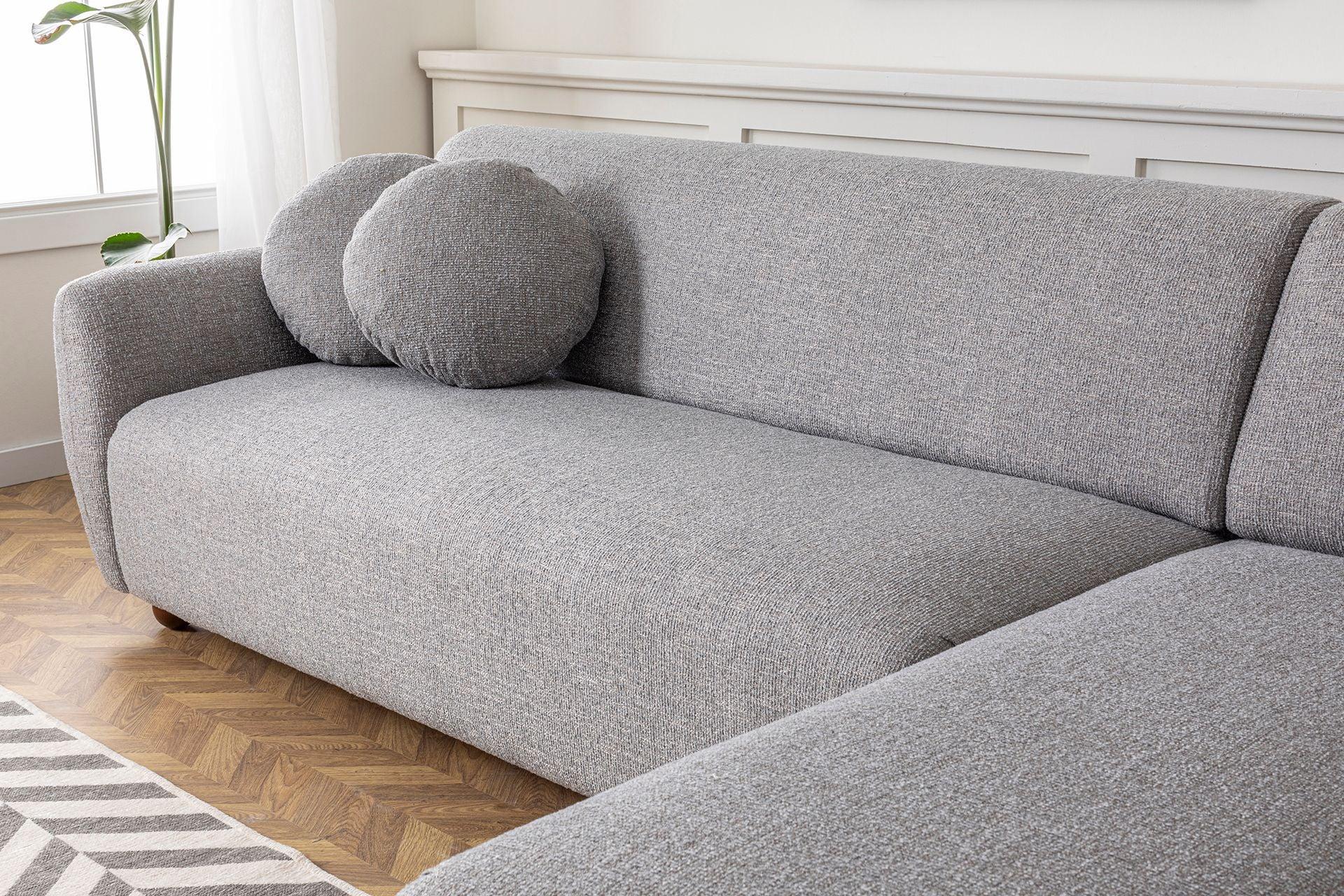 Diana Corner Sofa Light Grey#6 - Duraster