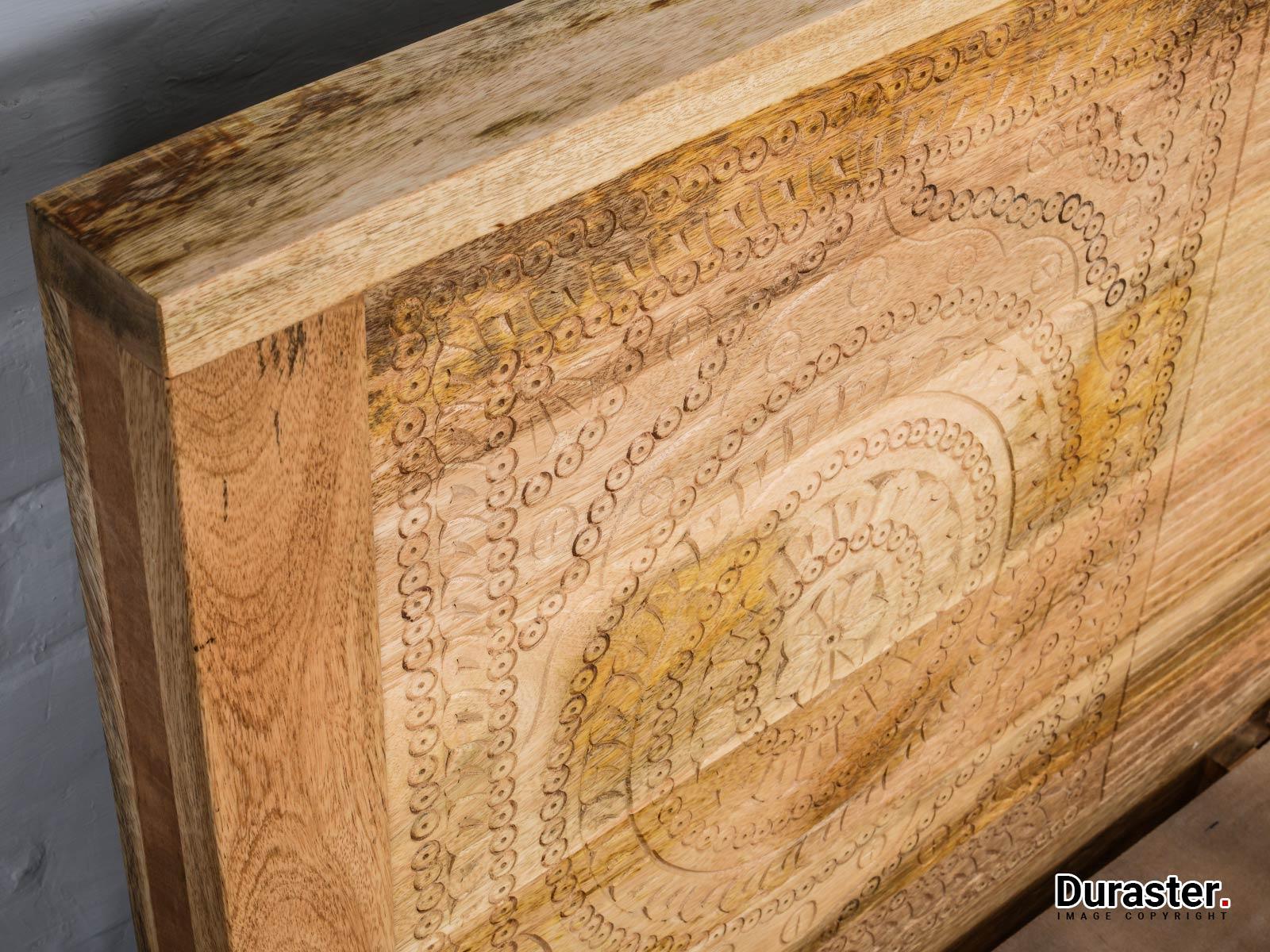 Ajenta Mango Wood Carving Bed#1 - Duraster