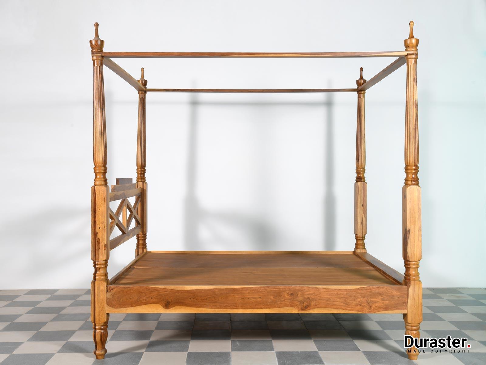 Vismit Sheesham Modern Canopy 4 Poster Bed #3 - Duraster