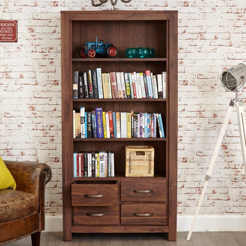 Marwar Sheesham Wood Walnut Bookshelf #3 - Duraster
