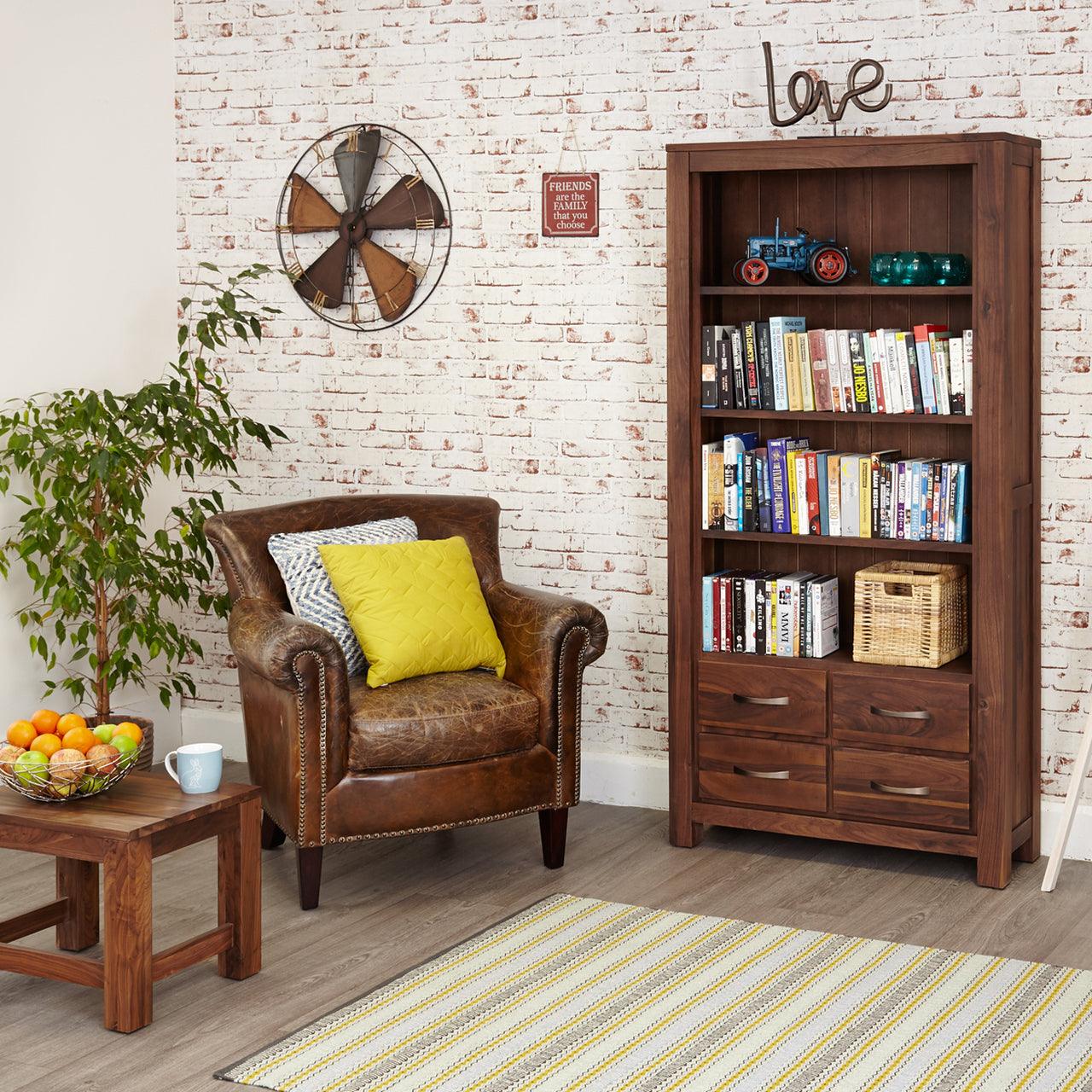 Marwar Sheesham Wood Walnut Bookshelf #3 - Duraster
