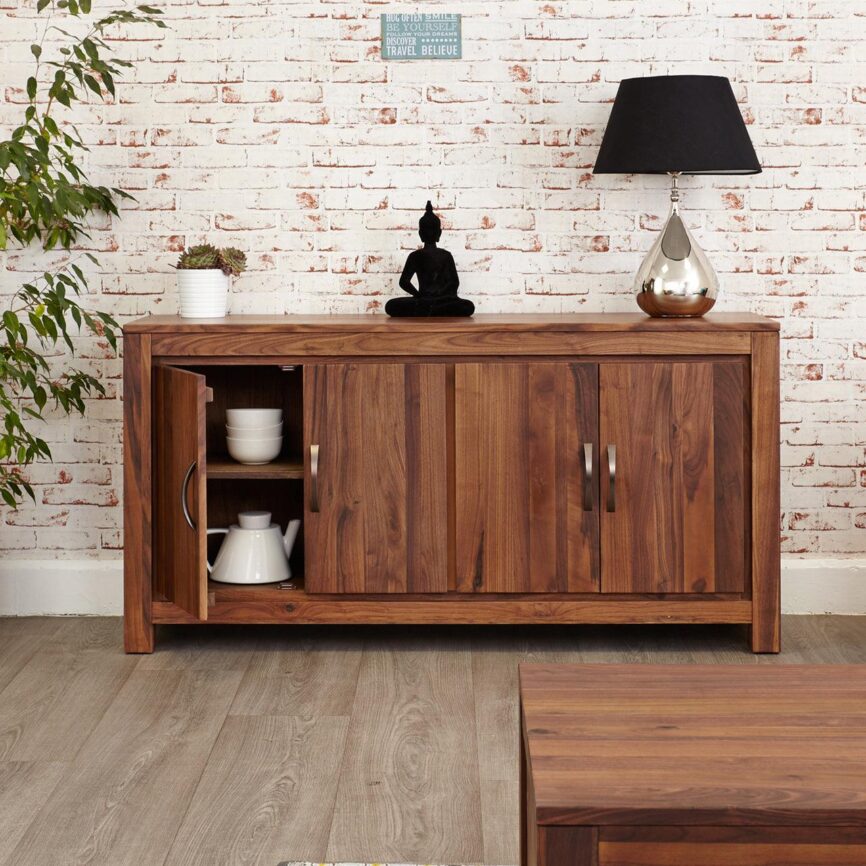 Marwar Sheesham Wood Walnut Sideboard Cabinet #4 - Duraster