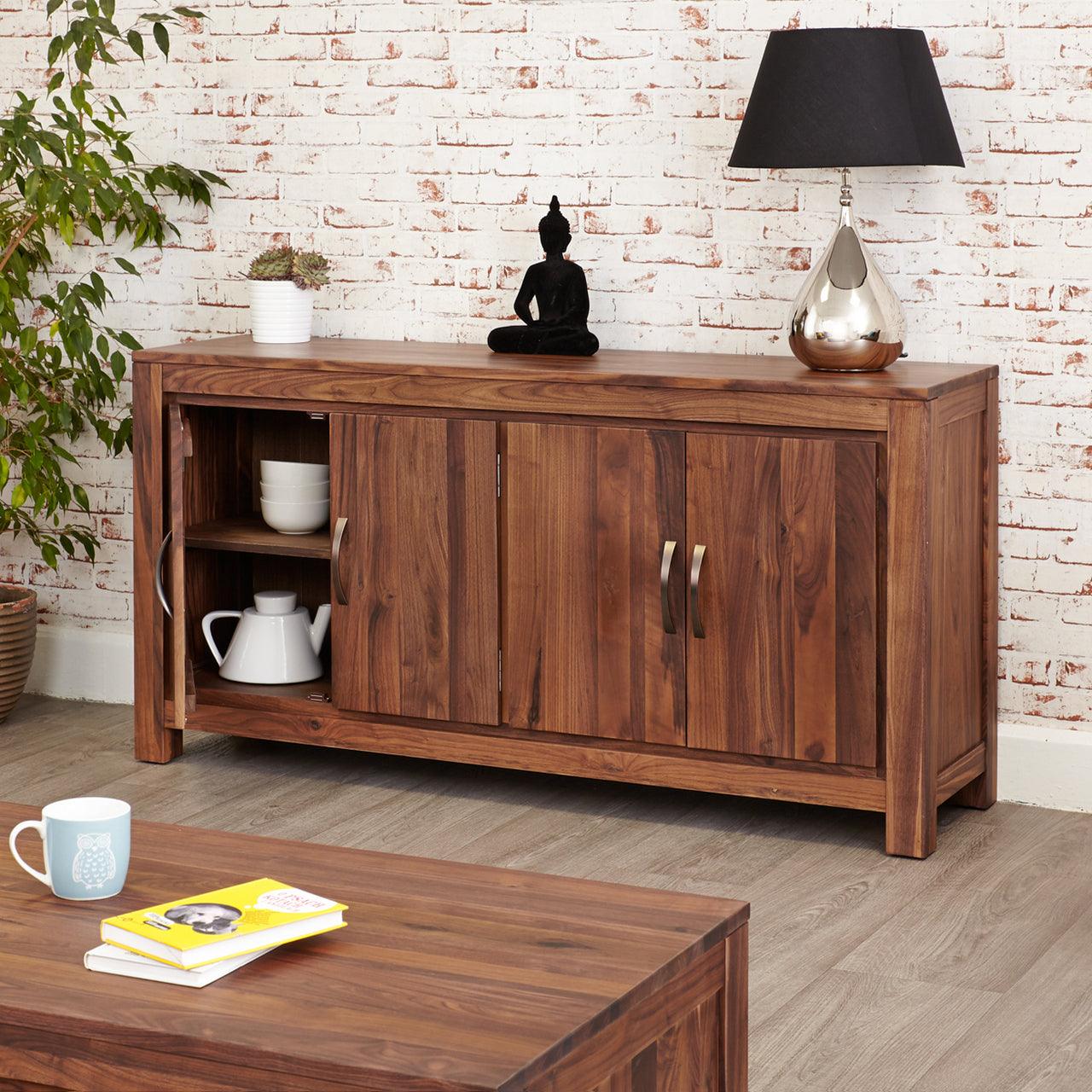 Marwar Sheesham Wood Walnut Sideboard Cabinet #4 - Duraster