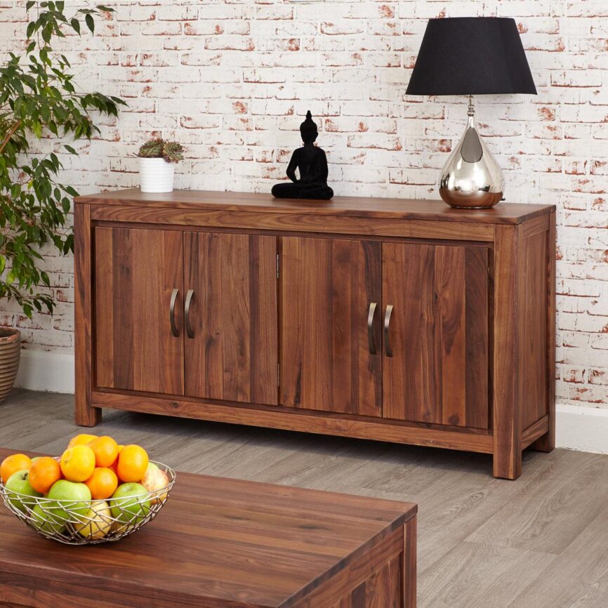 Marwar Sheesham Wood Walnut Sideboard Cabinet #4 - Duraster