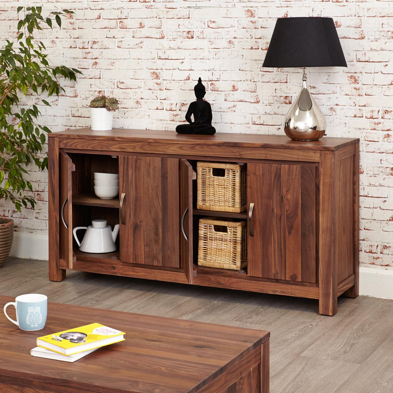 Marwar Sheesham Wood Walnut Sideboard Cabinet #4 - Duraster