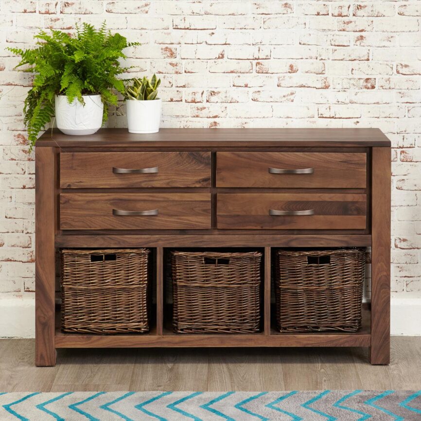 Marwar Sheesham Wood Walnut Console Table - Duraster