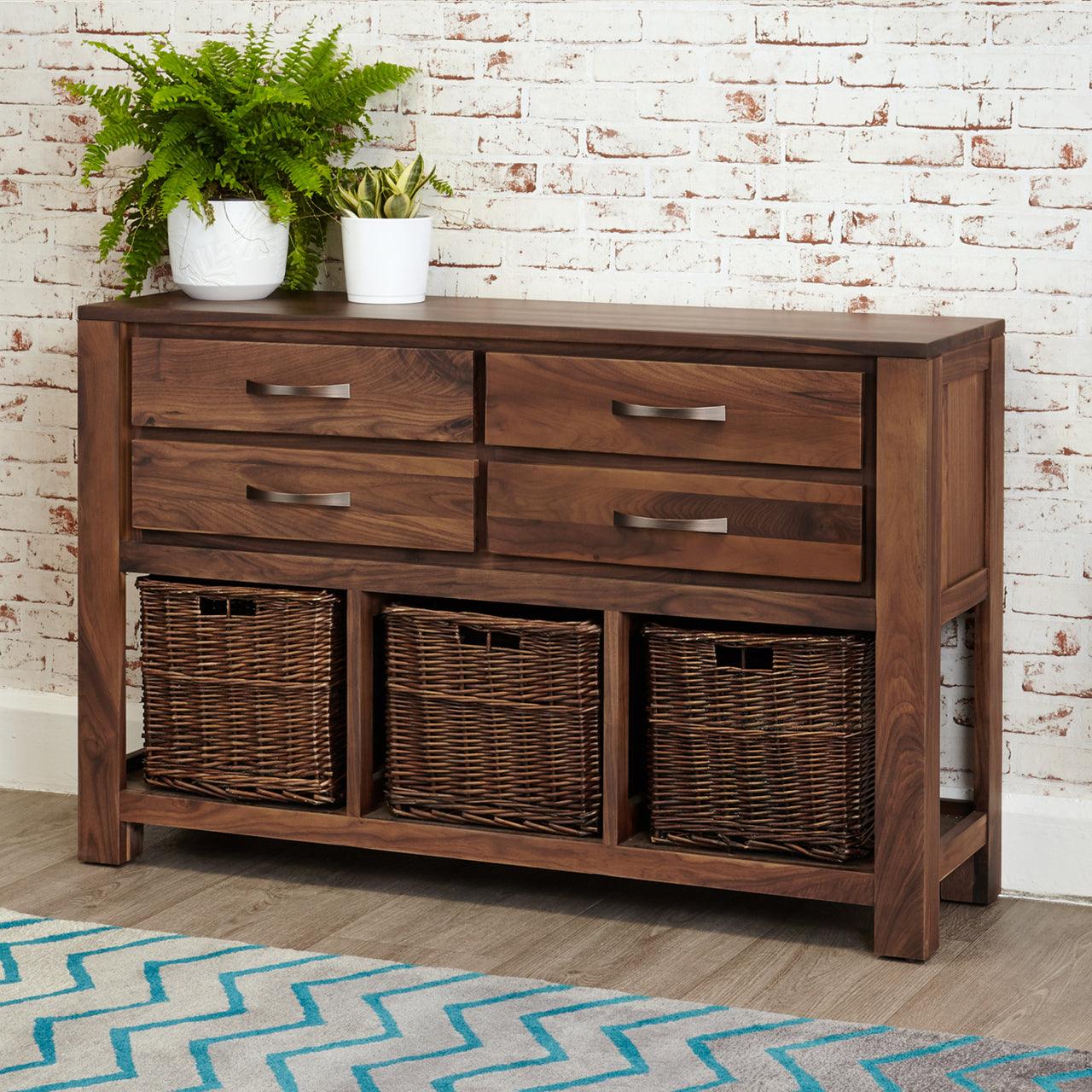 Marwar Sheesham Wood Walnut Console Table - Duraster