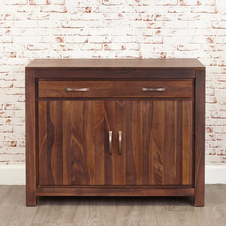 Marwar Sheesham Wood Walnut Home Office Table cum Sideboard Cabinet #2 - Duraster
