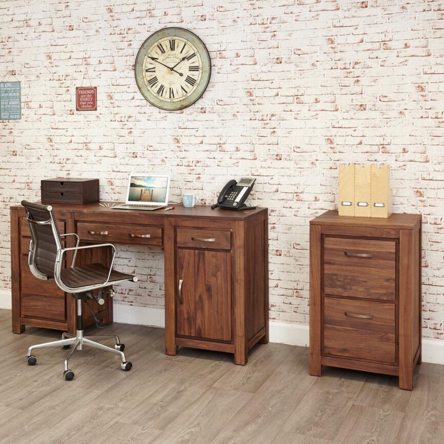 Marwar Sheesham Wood Walnut Office Documents Cabinet #8 - Duraster