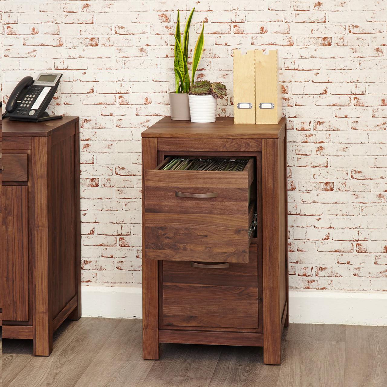 Marwar Sheesham Wood Walnut Office Documents Cabinet #8 - Duraster