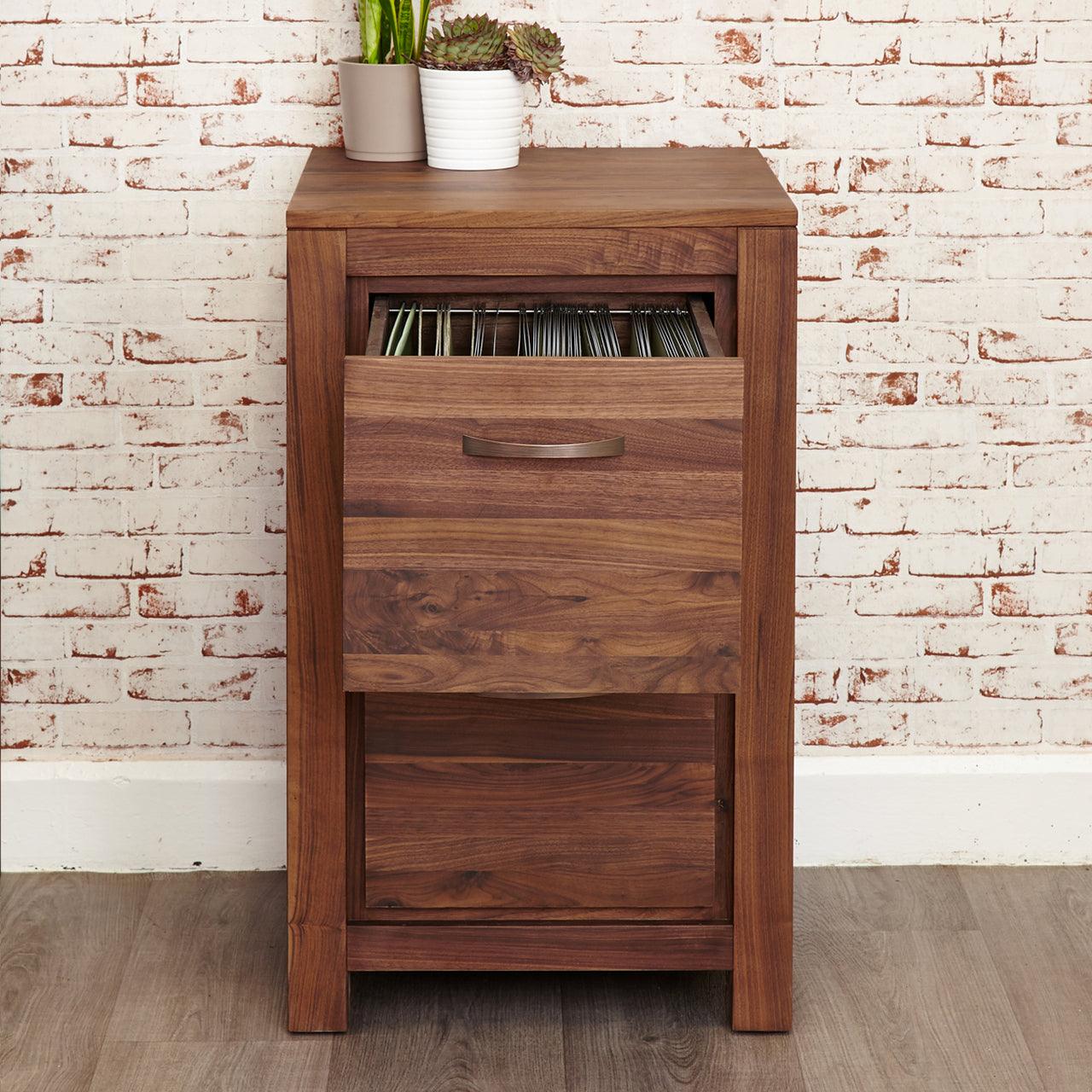 Marwar Sheesham Wood Walnut Office Documents Cabinet #8 - Duraster