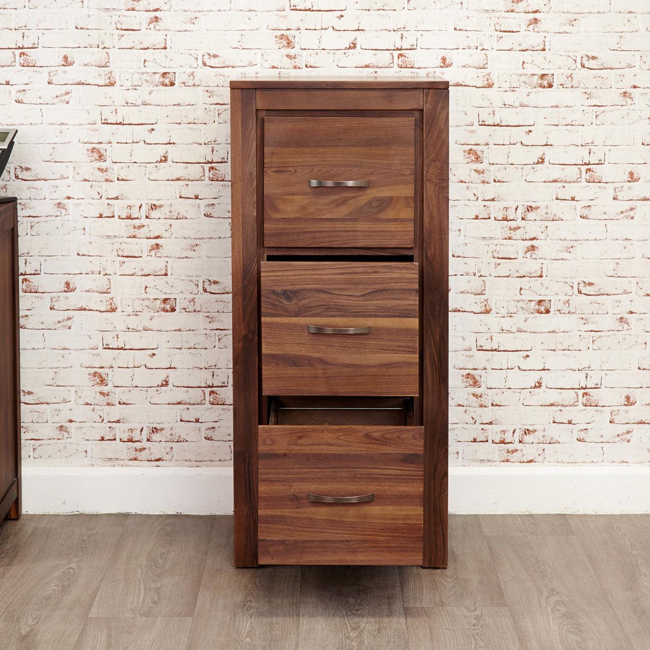 Marwar Sheesham Wood Walnut Office Documents Cabinet #7 - Duraster