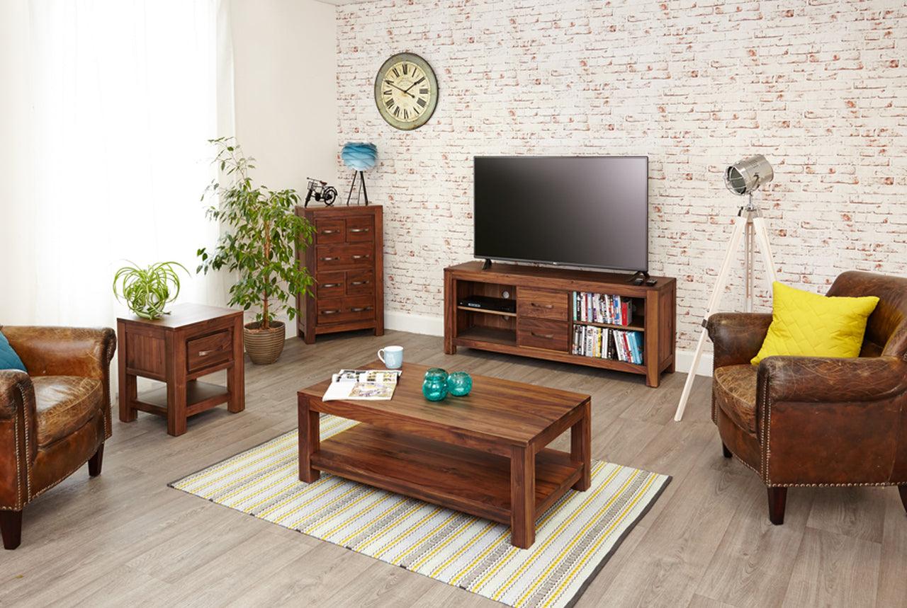 Marwar Sheesham Wood Walnut Coffee Table #3 - Duraster