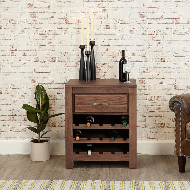 Marwar Sheesham Wood Walnut Wine Rack - Duraster