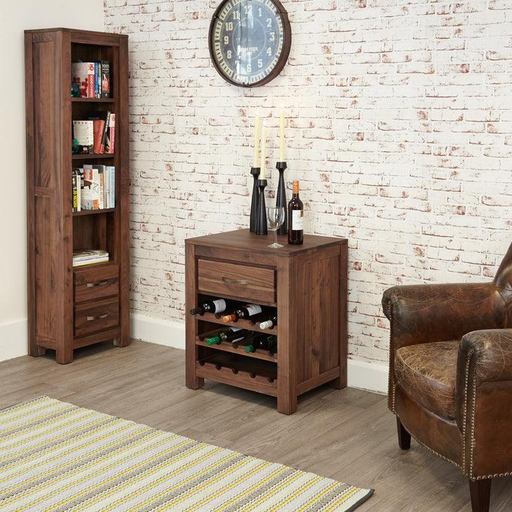 Marwar Sheesham Wood Walnut Wine Rack - Duraster