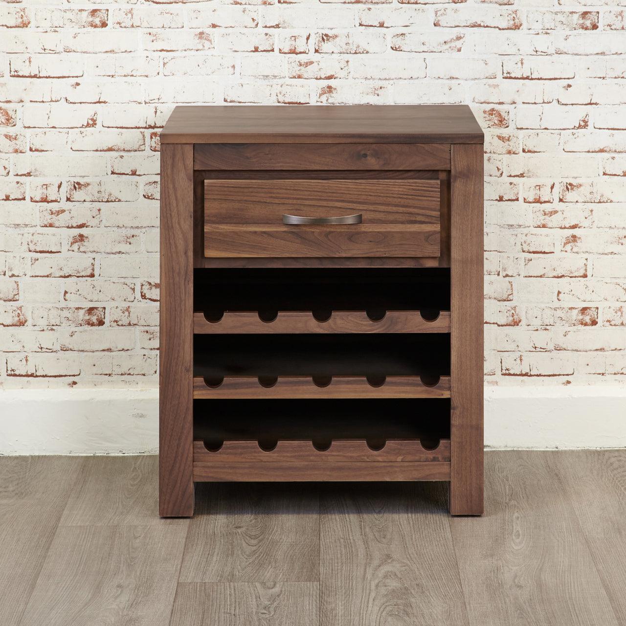 Marwar Sheesham Wood Walnut Wine Rack - Duraster