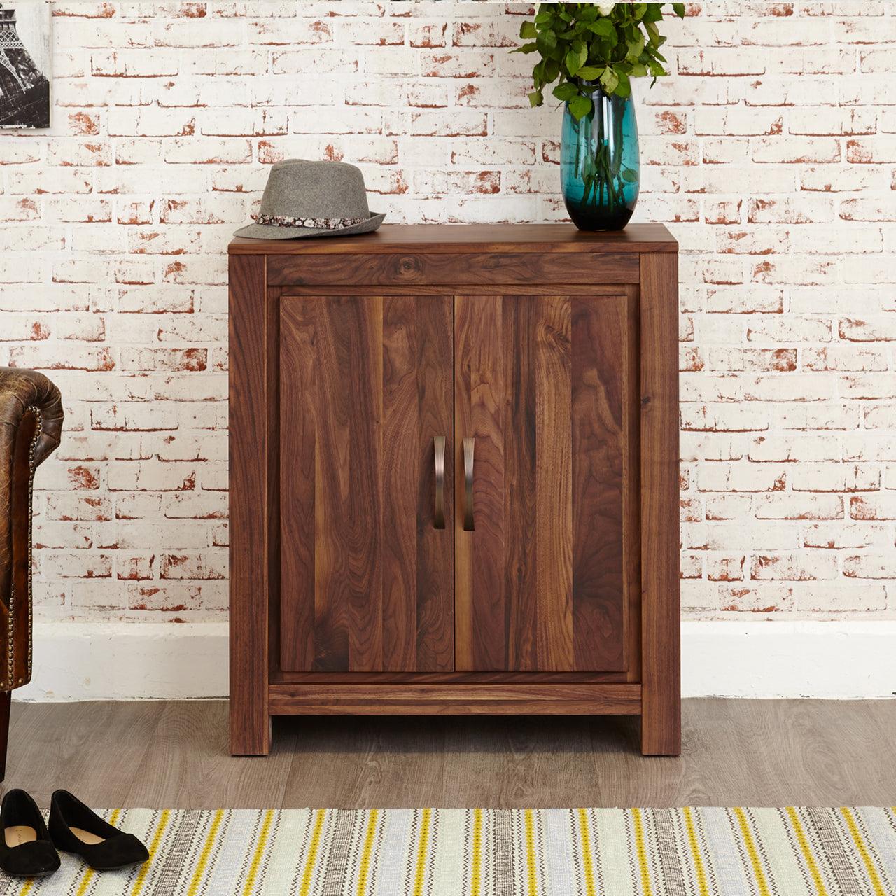 Marwar Sheesham Wood Walnut Shoe Rack Cabinet #3 - Duraster