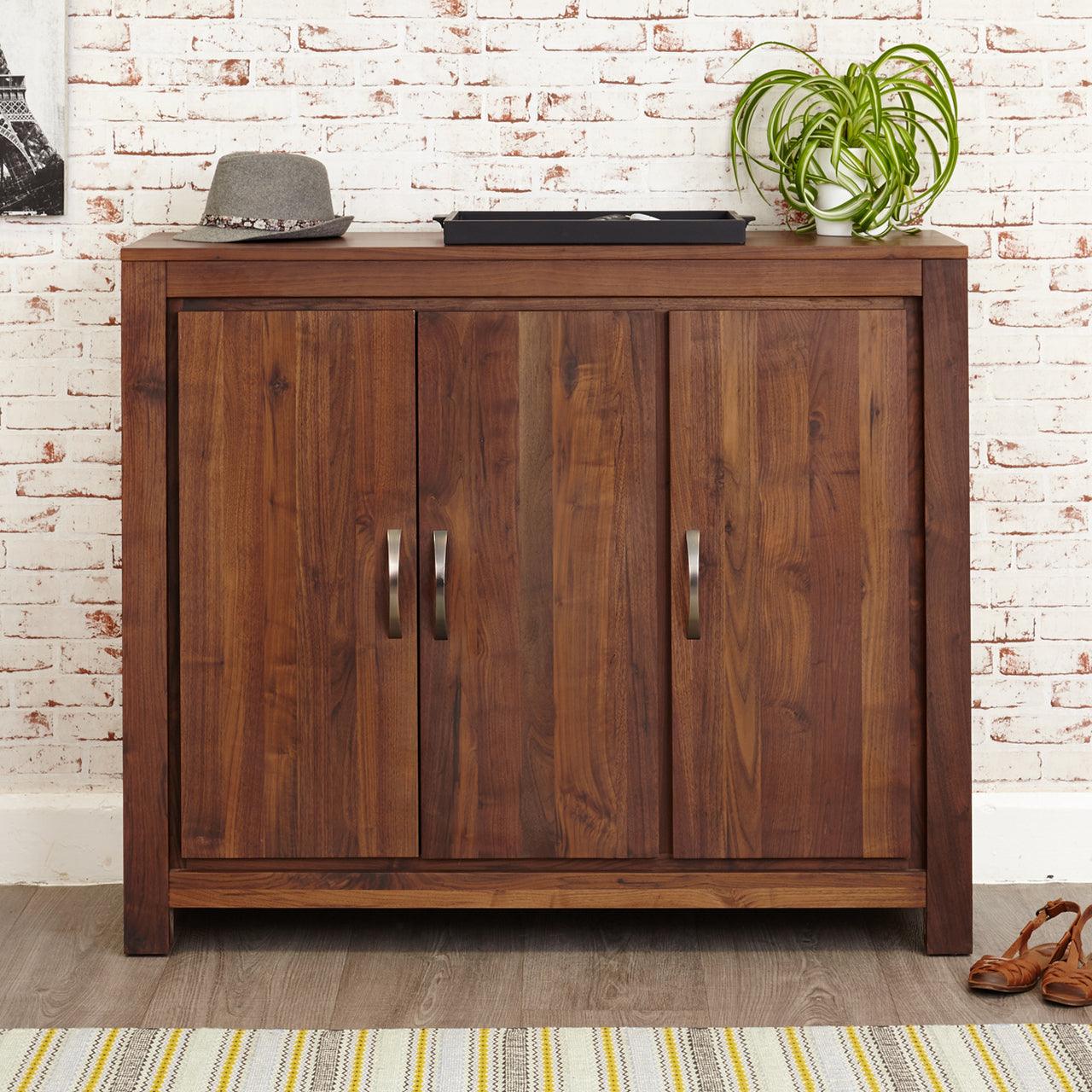 Marwar Sheesham Wood Walnut Large Shoe Cupboard #1 - Duraster