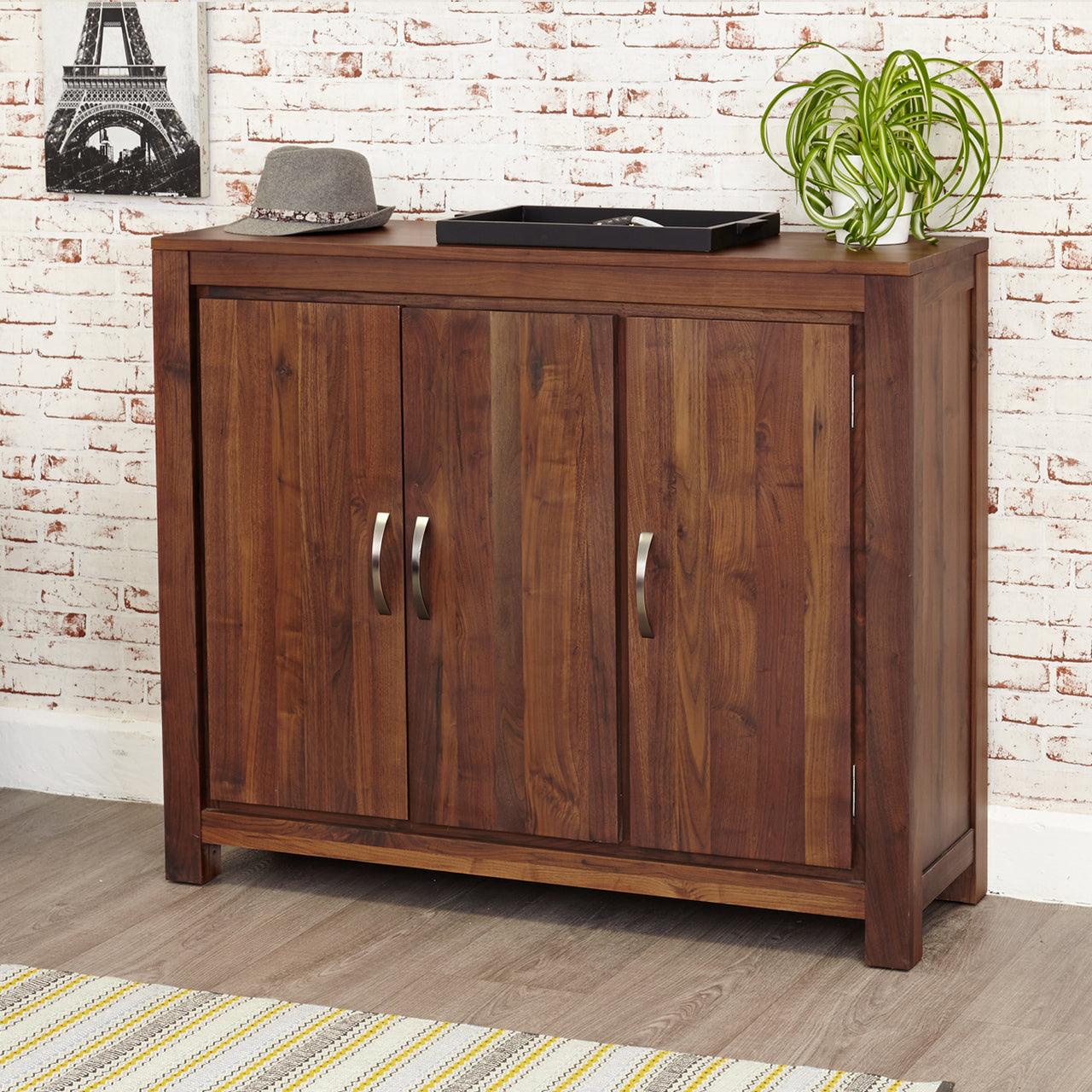 Marwar Sheesham Wood Walnut Large Shoe Cupboard #1 - Duraster