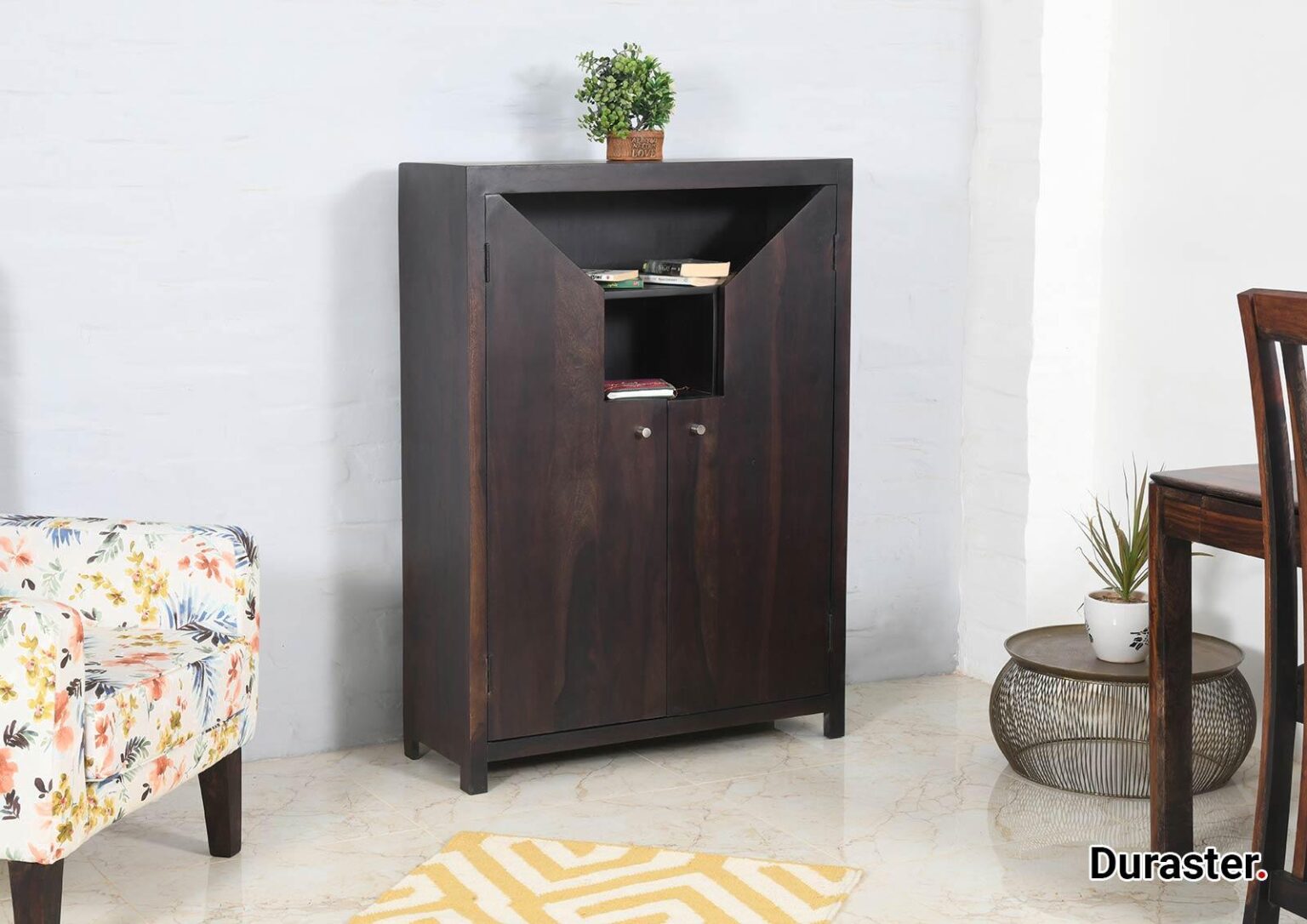 Sheesham Wood Display Cabinet
