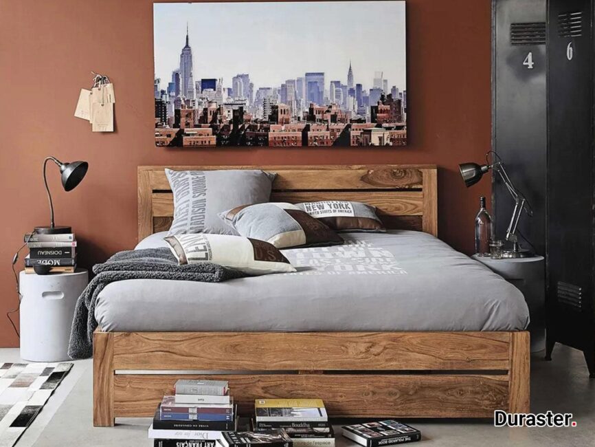 Dessart Modern Sheesham Wood Bed #1 - Duraster