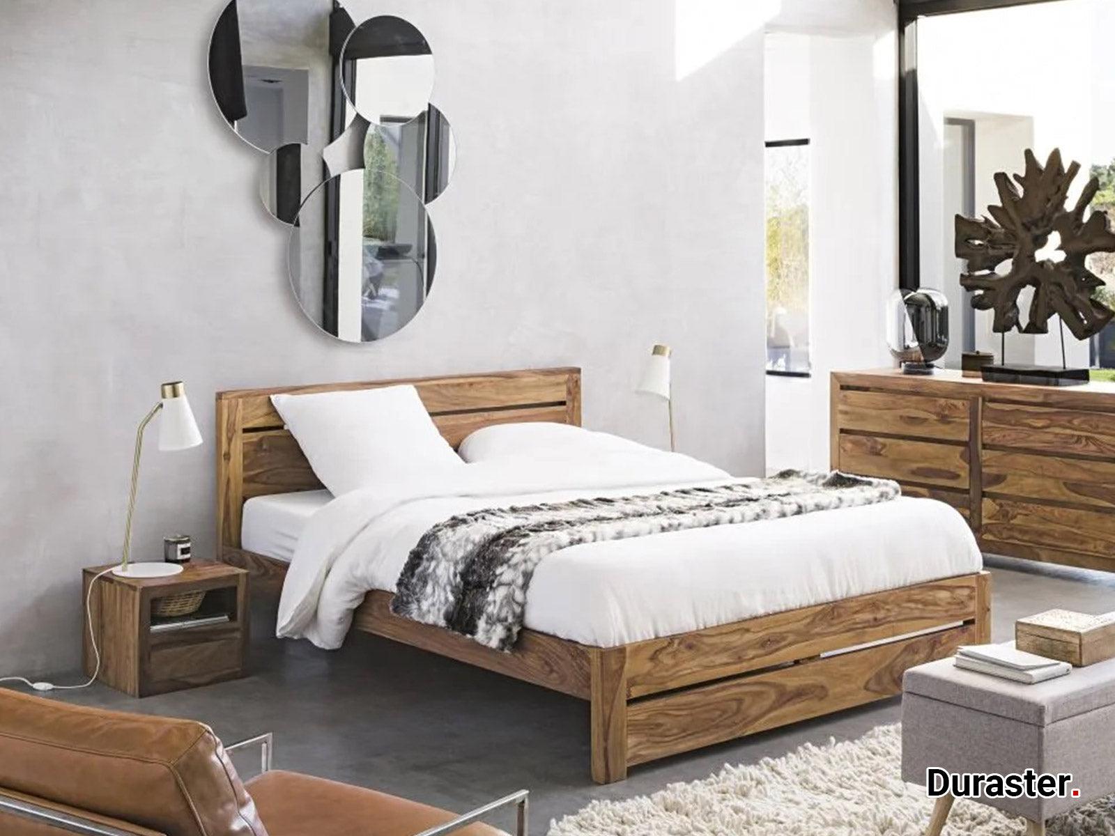Dessart Modern Sheesham Wood Bed #1 - Duraster