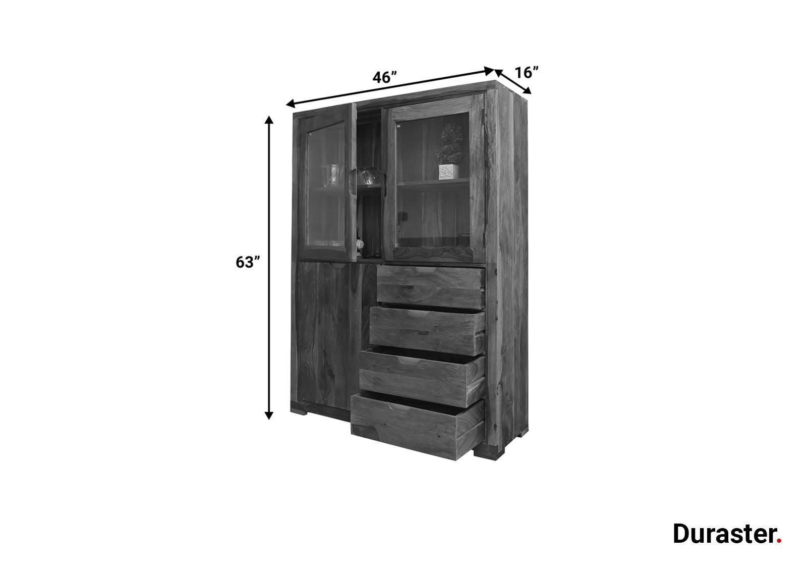 Raygoor Modern Sheesham Wood Display Cabinet #1 - Duraster