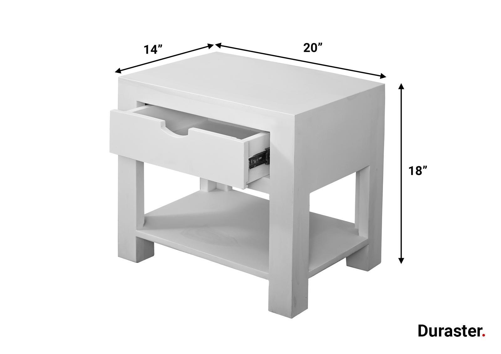 Novo Premium Acacia Exquisite Bedside #1 - Duraster