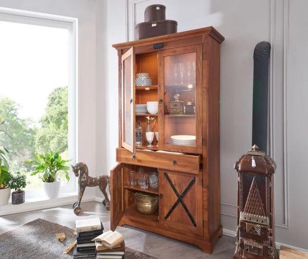 Crossroads Sheesham Showcase  Cabinet #1 - Duraster