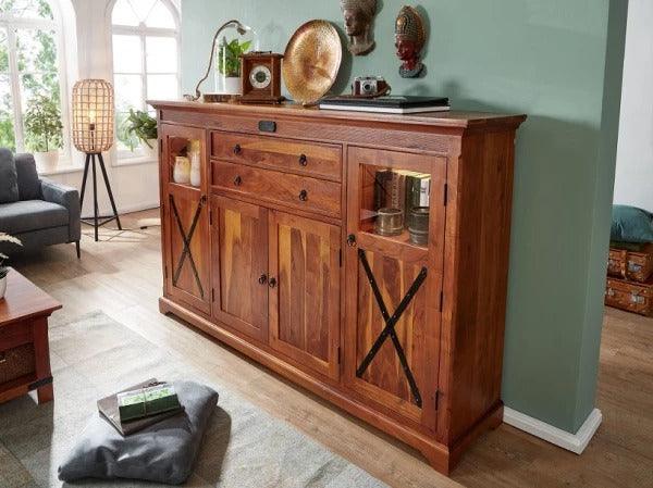 Crossroads Sheesham Highboard Cabinet #2 - Duraster