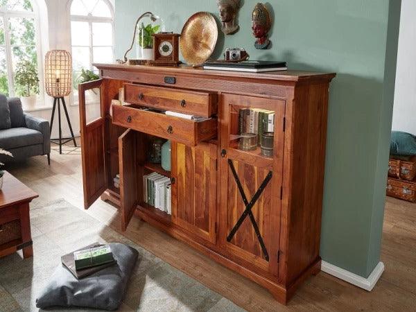 Crossroads Sheesham Highboard Cabinet #2 - Duraster
