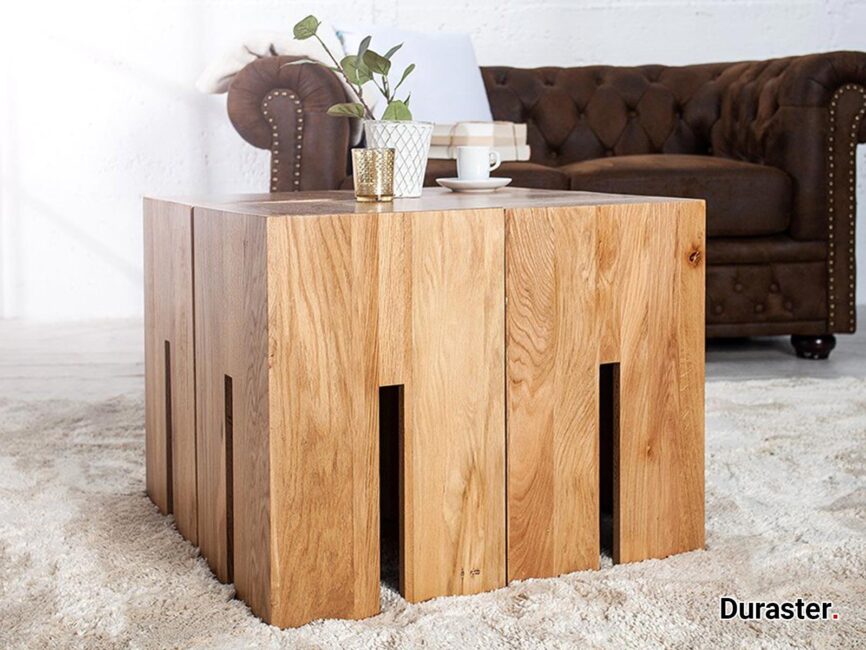 Elementary Modern Sheesham wood Set of 4 Side table / Coffee Table #15 - Duraster