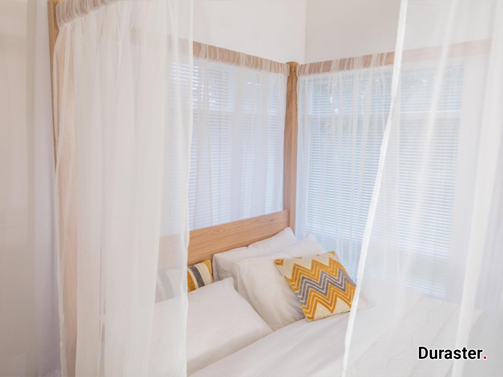 Eternal Solid Acacia Wood Four-Poster Bed #5 - Duraster