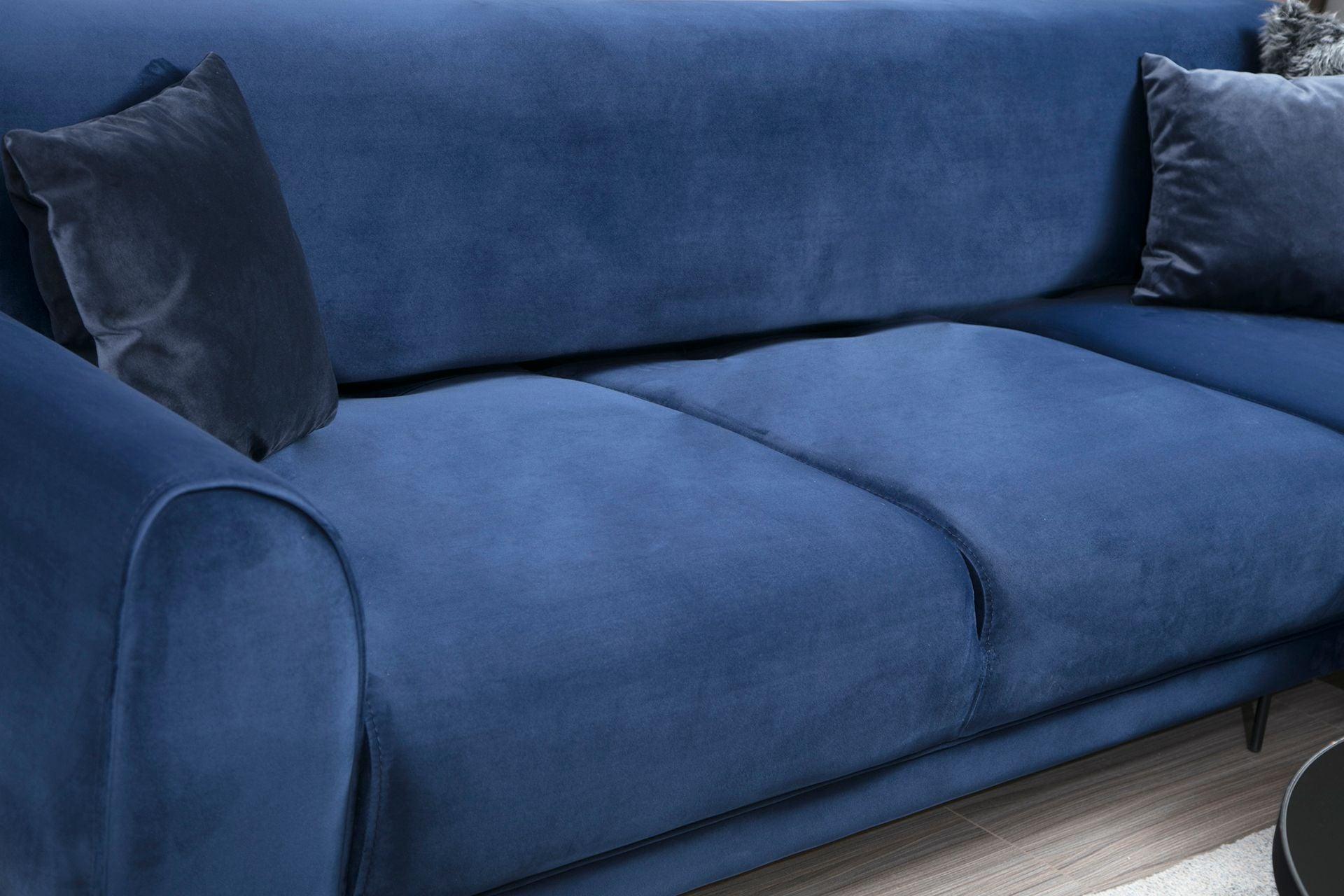 Diana Corner Sofa Blue#4 - Duraster